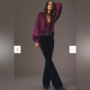 Anthropologie Button-Front Peasant Blouse 1x